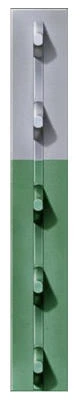 Studded T-post, 6-1/2-ft. X 1-1/3-in. Green With Aluminum Top, Rail Steel