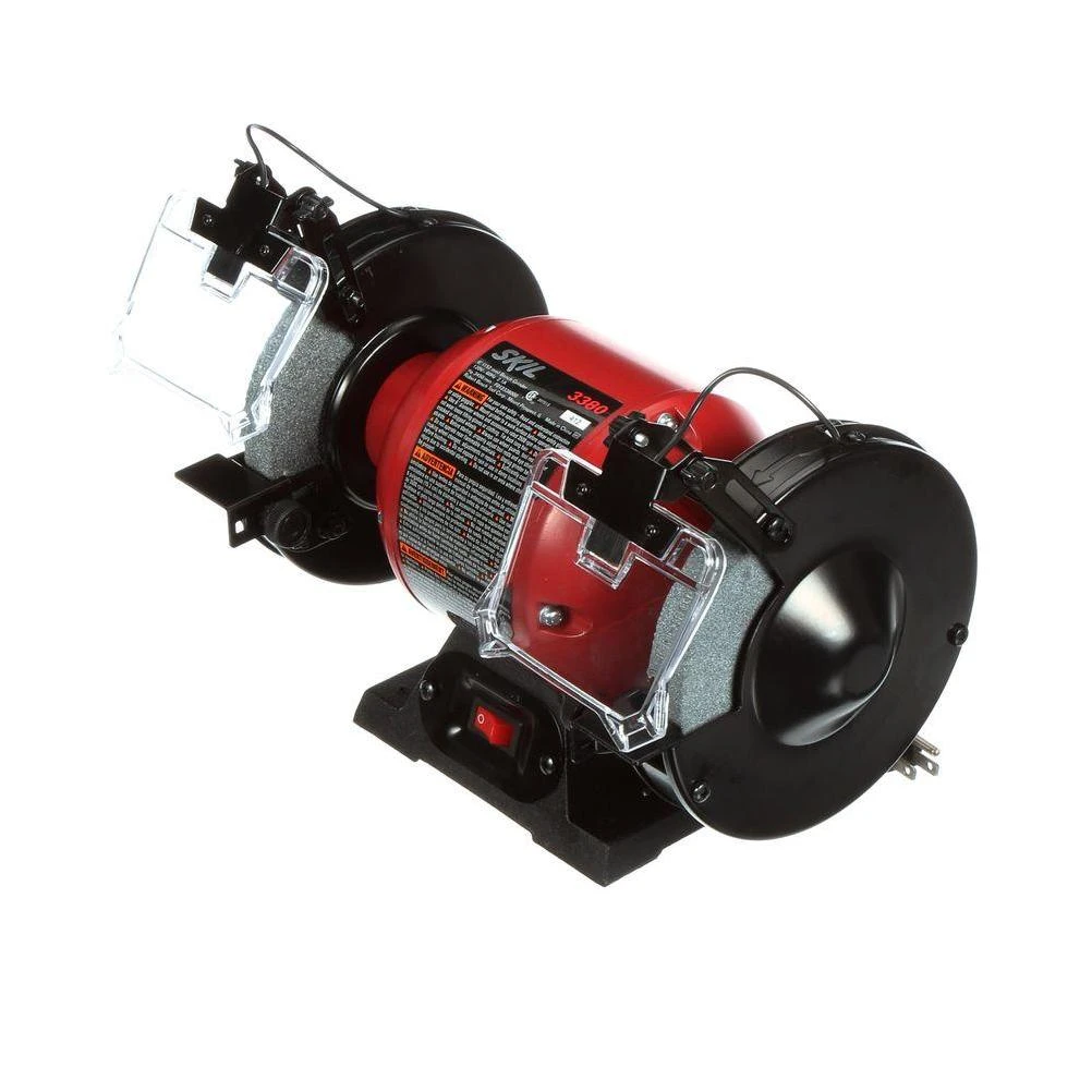 2.1 Amp Corded Electric 6 in. Corded Electric Bench Grinder with LED Light