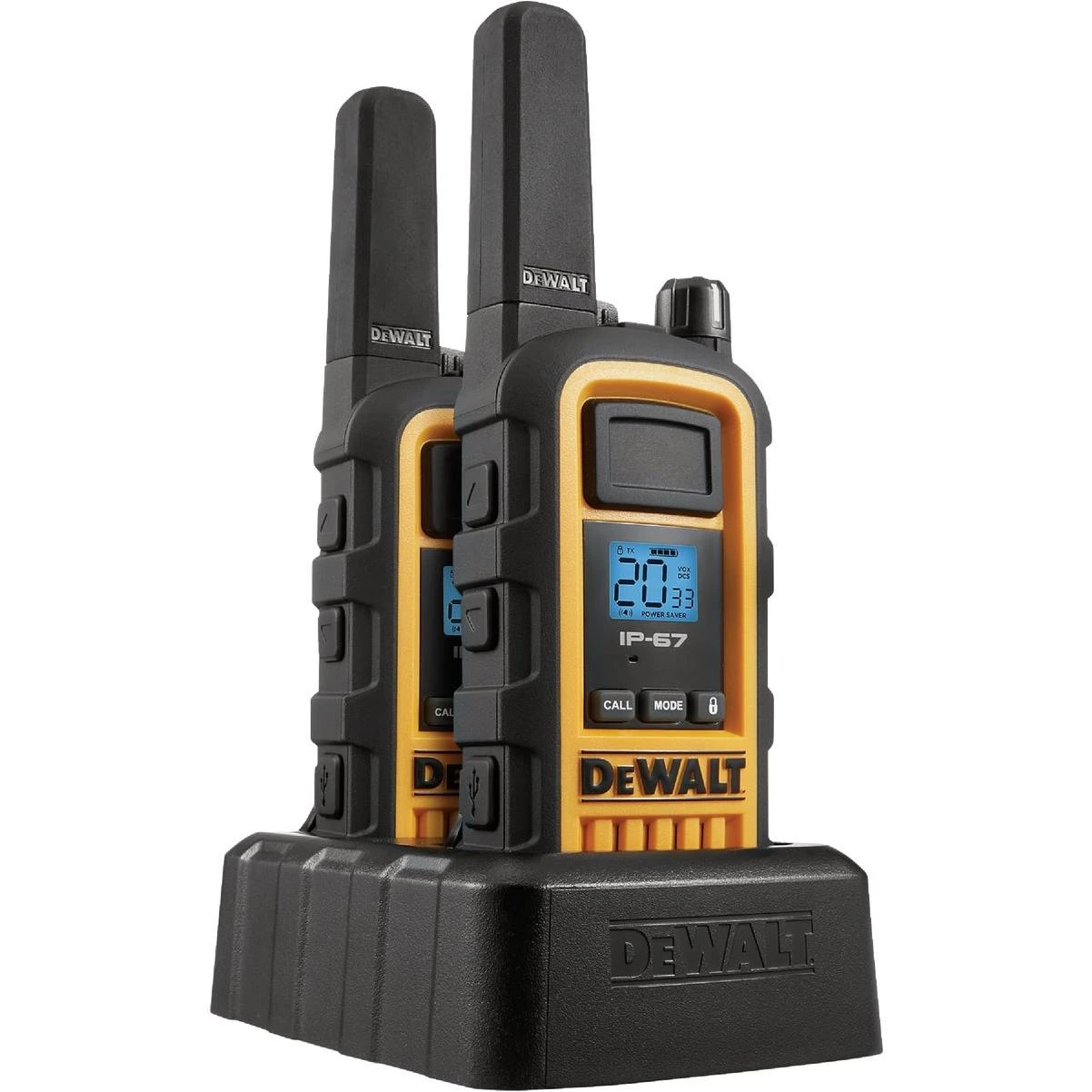 DEWALT 22-Channel 2W Heavy-Duty Jobsite FRS Walkie Talkie