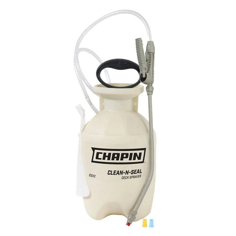 Clean-n-seal 1 Gallon Poly Deck Sprayer With 34 Inch Hose And Nozzles