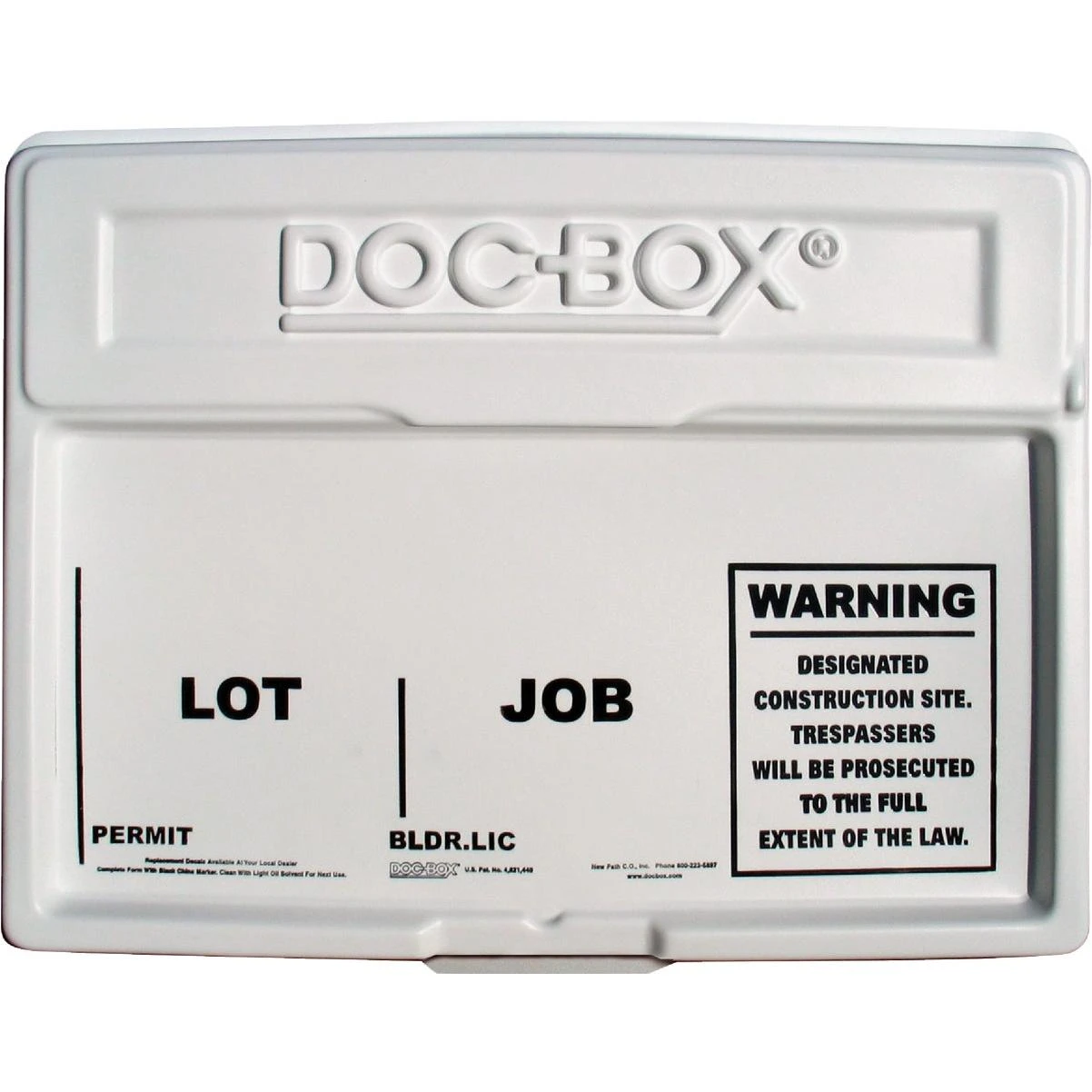 Doc-Box 21 In. x 27 In. x 4 In. Outdoor/Indoor Standard Posting Permit Box