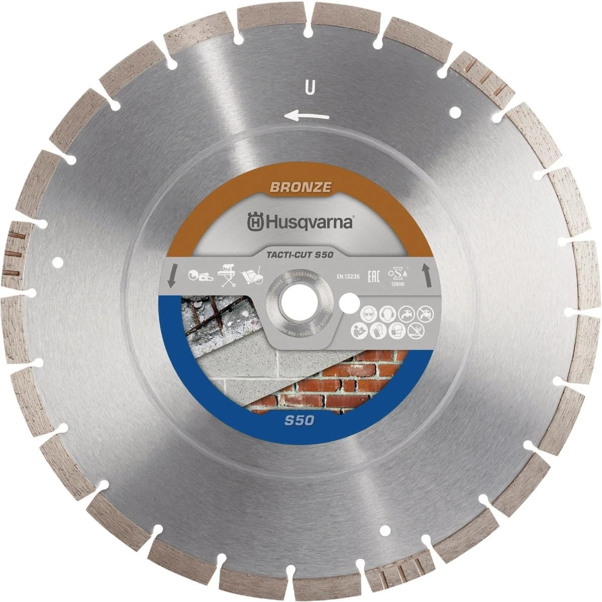 Husqvarna Tacti-Cut S50+ 16 In. Dia. x 0.125 In. Diamond Blade, 20mm