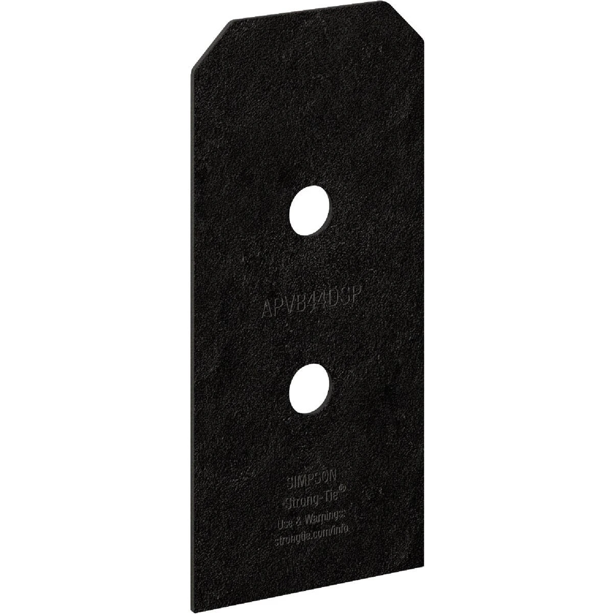 Simpson Strong-Tie Outdoor Accents Avant Collection 4x ZMAX, Black Post Base Side Plate (2-Count)