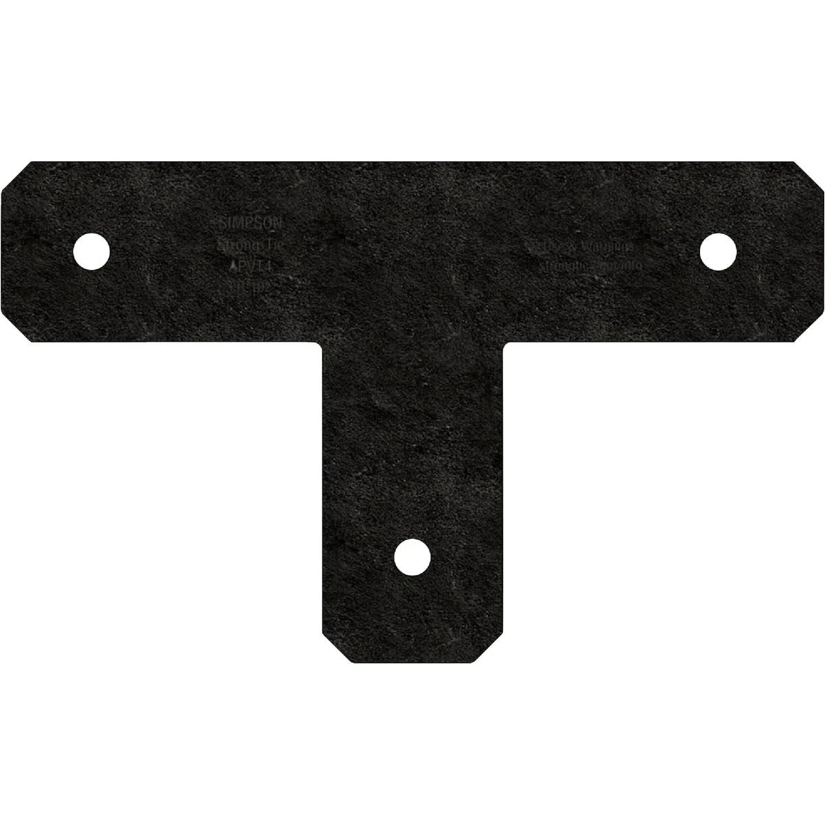Simpson Strong-Tie Outdoor Accents Avant Collection 4 In. x 4 In. ZMAX Black Powder-Coated T Strap