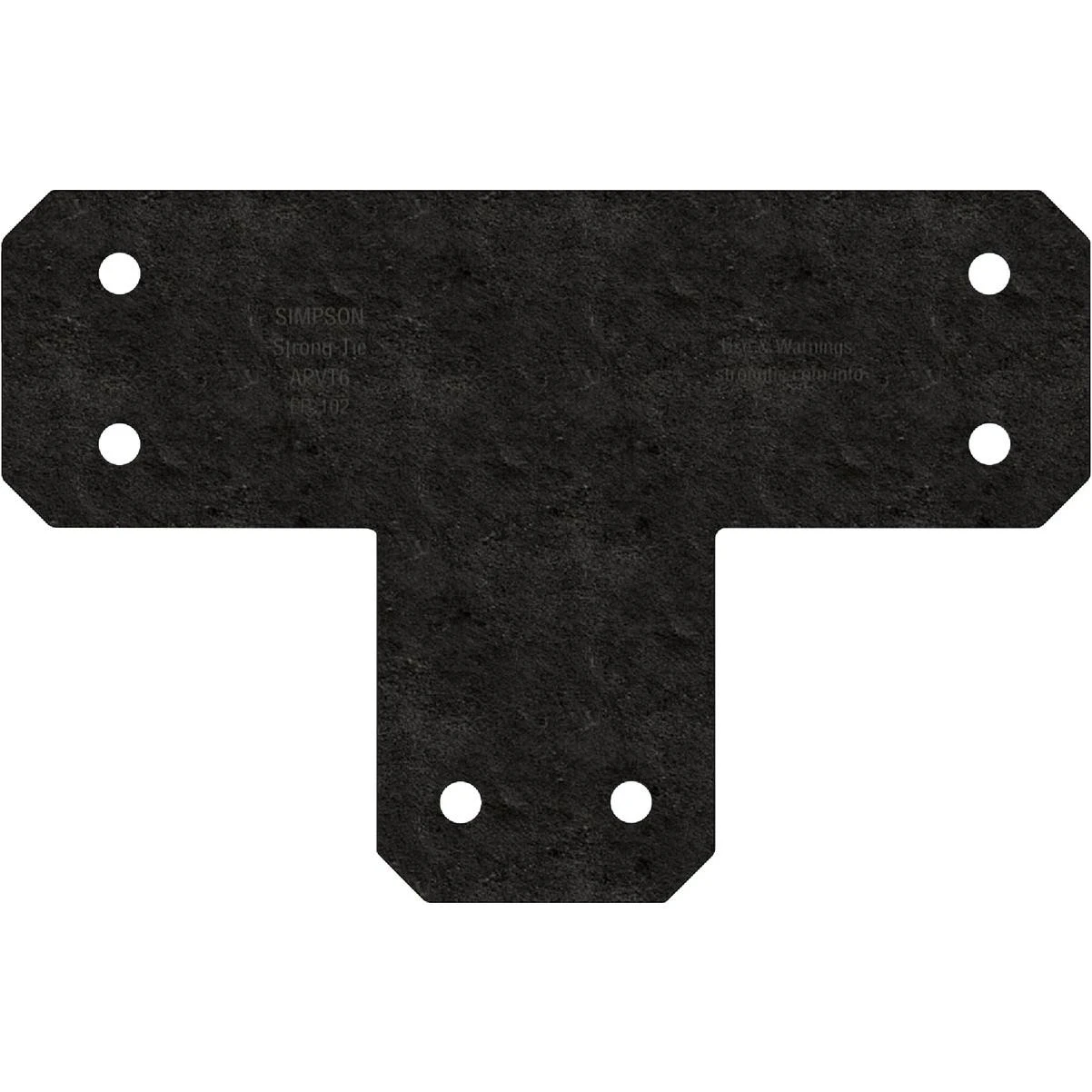 Simpson Strong-Tie Outdoor Accents Avant Collection 6 In. x 6 In. ZMAX Black Powder-Coated T Strap