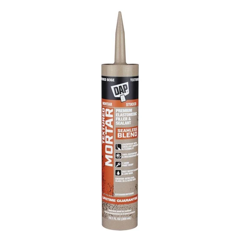 Textured Mortar 10.1 Oz. Beige Premium Elastomeric Filler & Sealant For Concrete Repair