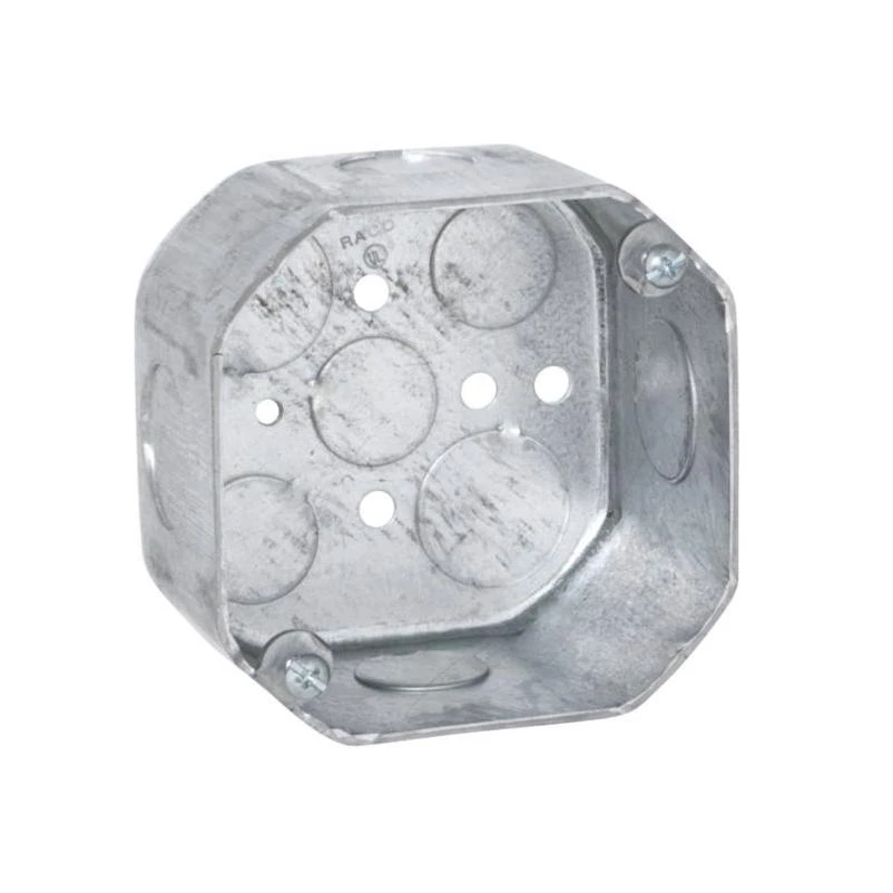 Old Work 4 In. X 4 In. Octagon Box For Ceiling And Wall Fixtures