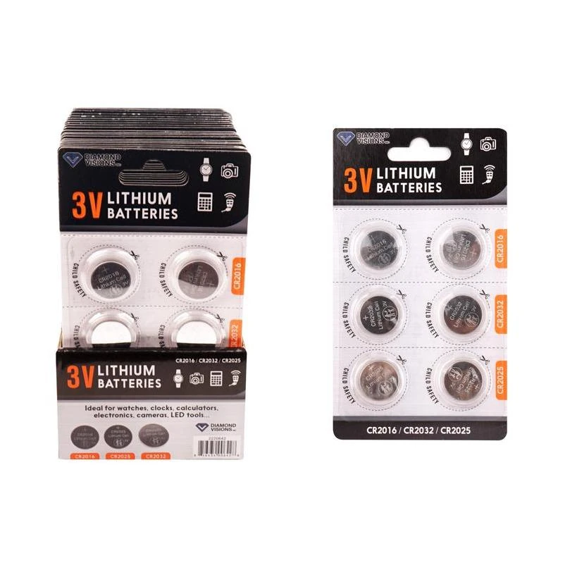 Assorted 9-pack Lithium Button Cell Batteries For Electronics And Devices