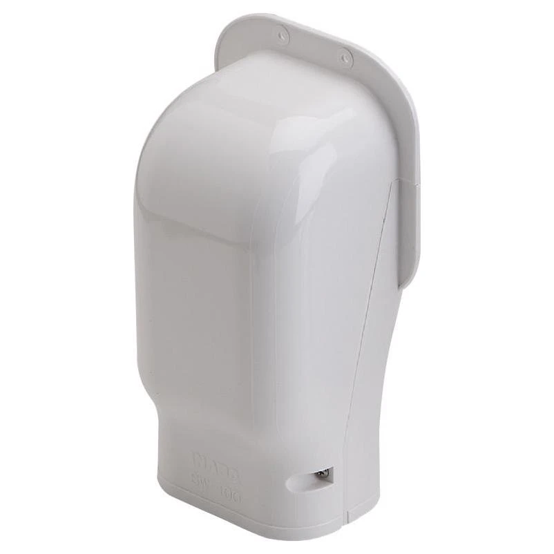 Slimduct Plastic Lineset Cover Wall Inlet 3.75 Inch Width White