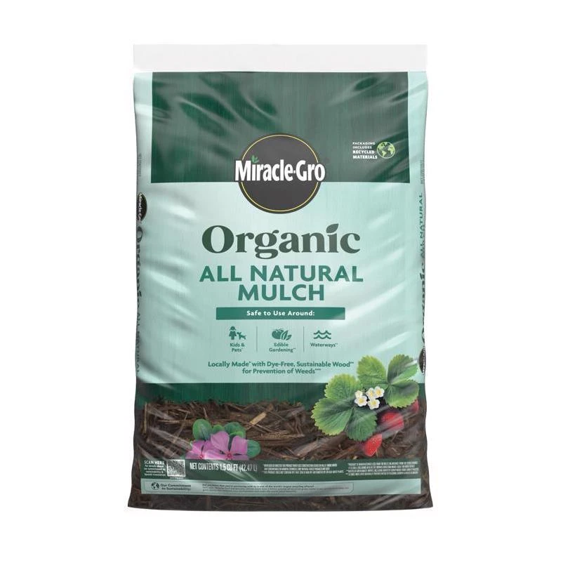 Mg Organic Natural Mulch 1.5 Cubic Feet For Lawn And Garden