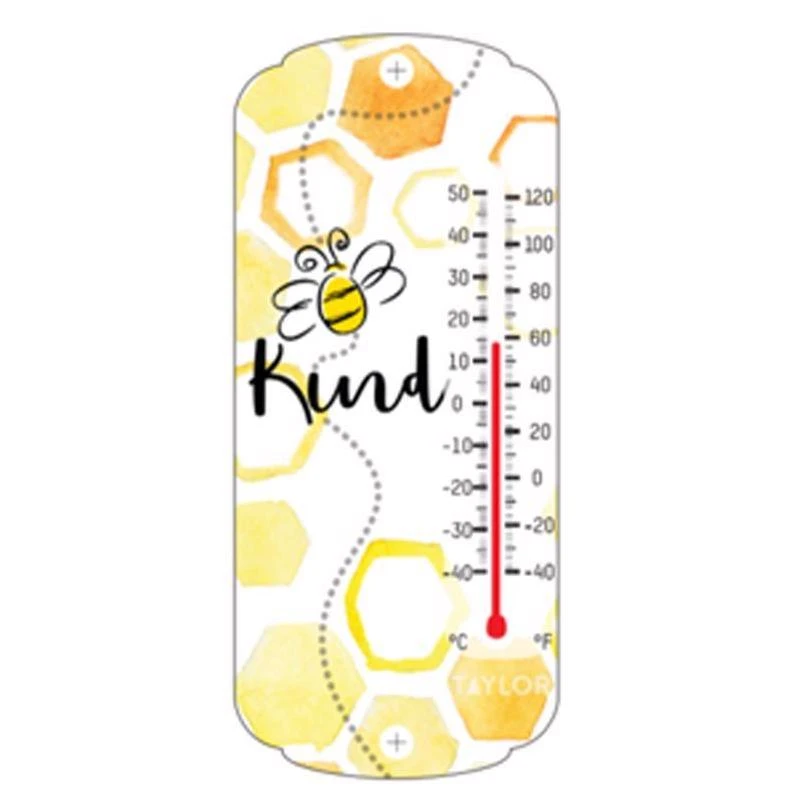 Bee Kind Indoor/outdoor Thermometer With Suction Cups - 8 In. Analog