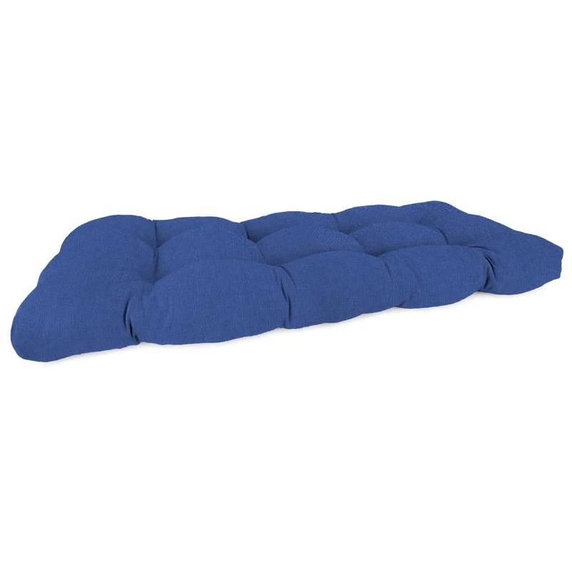 Jordan Manufacturing Blue Polyester Wicker Settee Cushion 4 in. H X 19 in. W X 46 in. L
