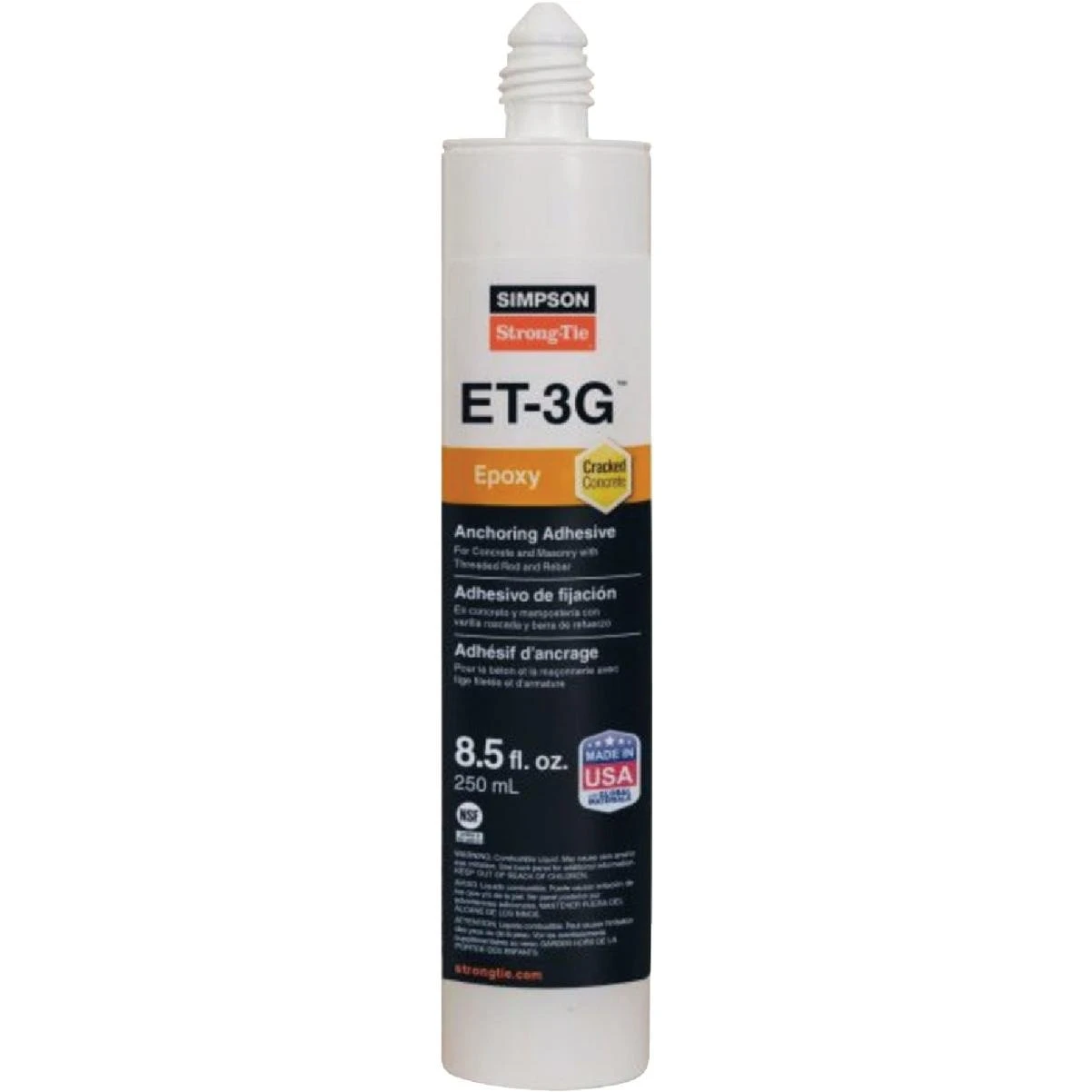 Simpson Strong-Tie 8.5 Oz. Epoxy Adhesive Cartridge w/ Nozzle & Extension