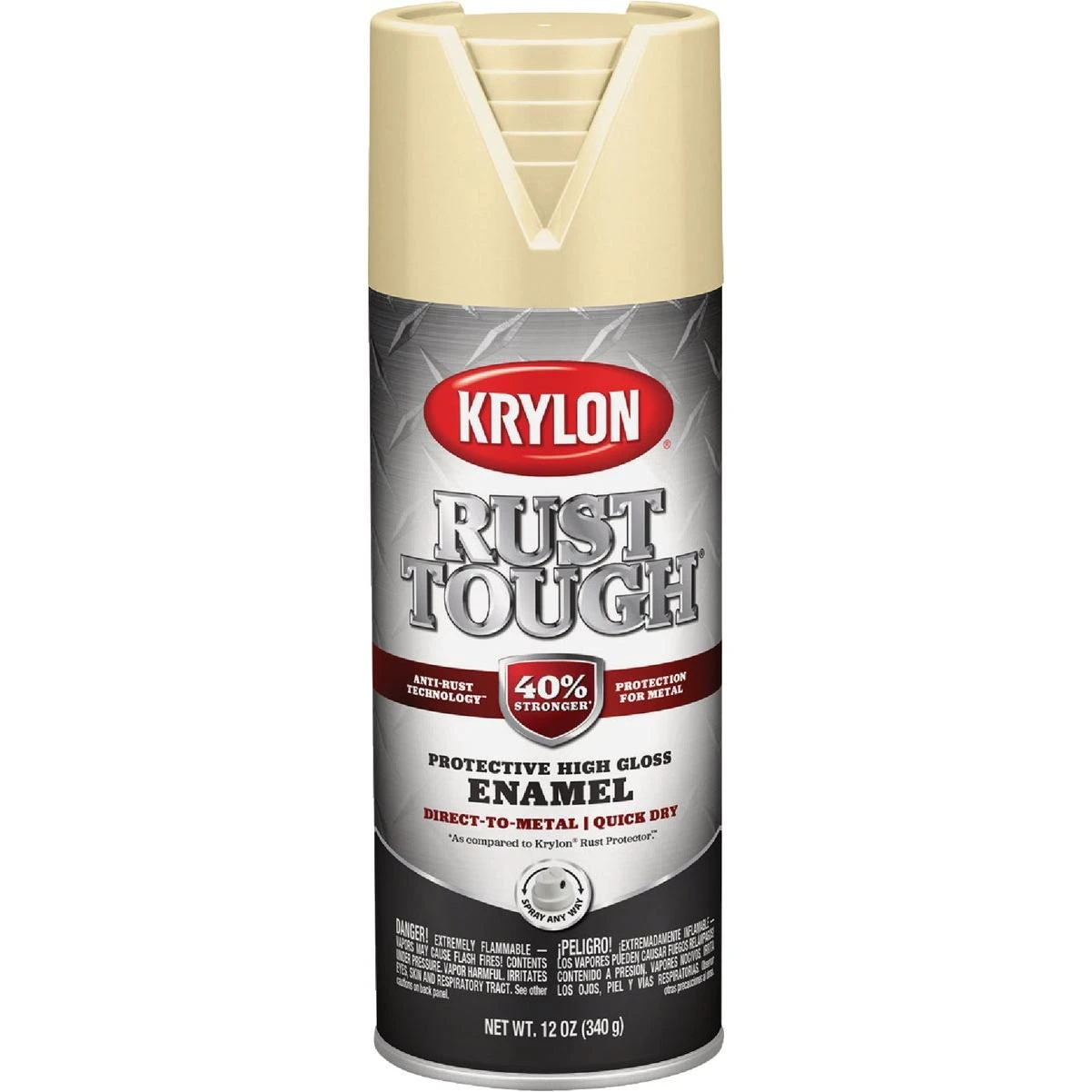 Krylon Rust Tough 12 Oz. Gloss Alkyd Enamel Spray Paint, Almond