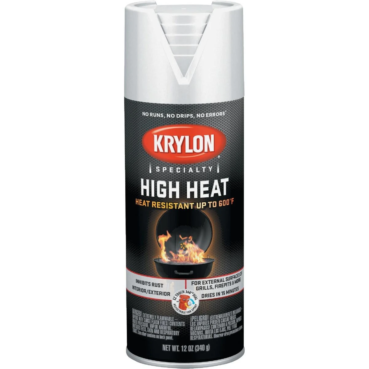 Krylon Flat White 12 Oz. High Heat Spray Paint