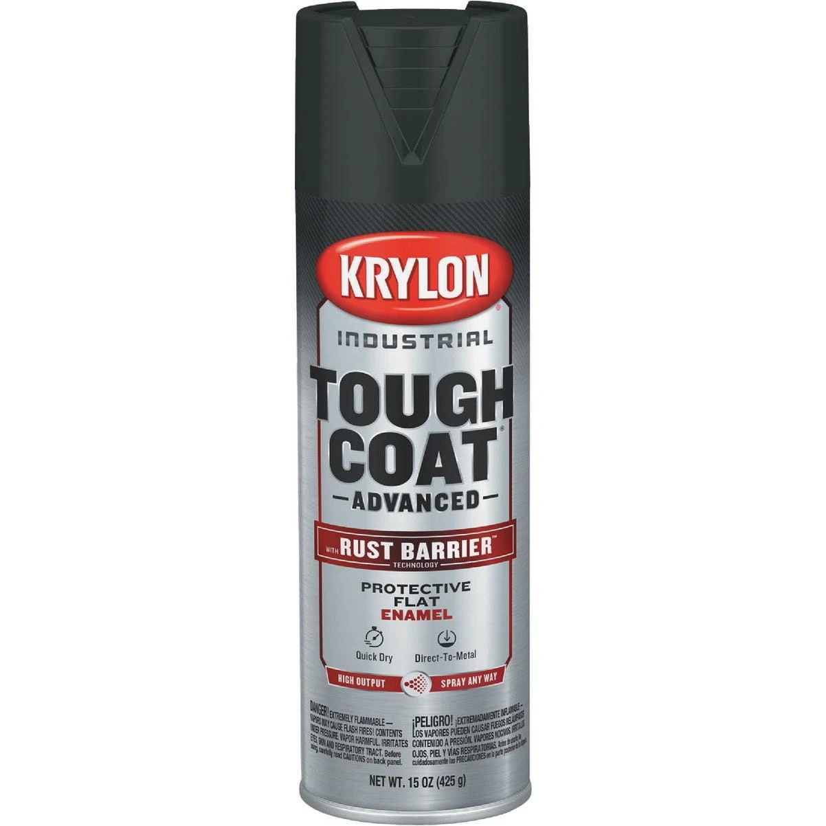 Krylon Industrial Tough Coat 15 Oz. Flat Black Rust Barrier Spray Enamel