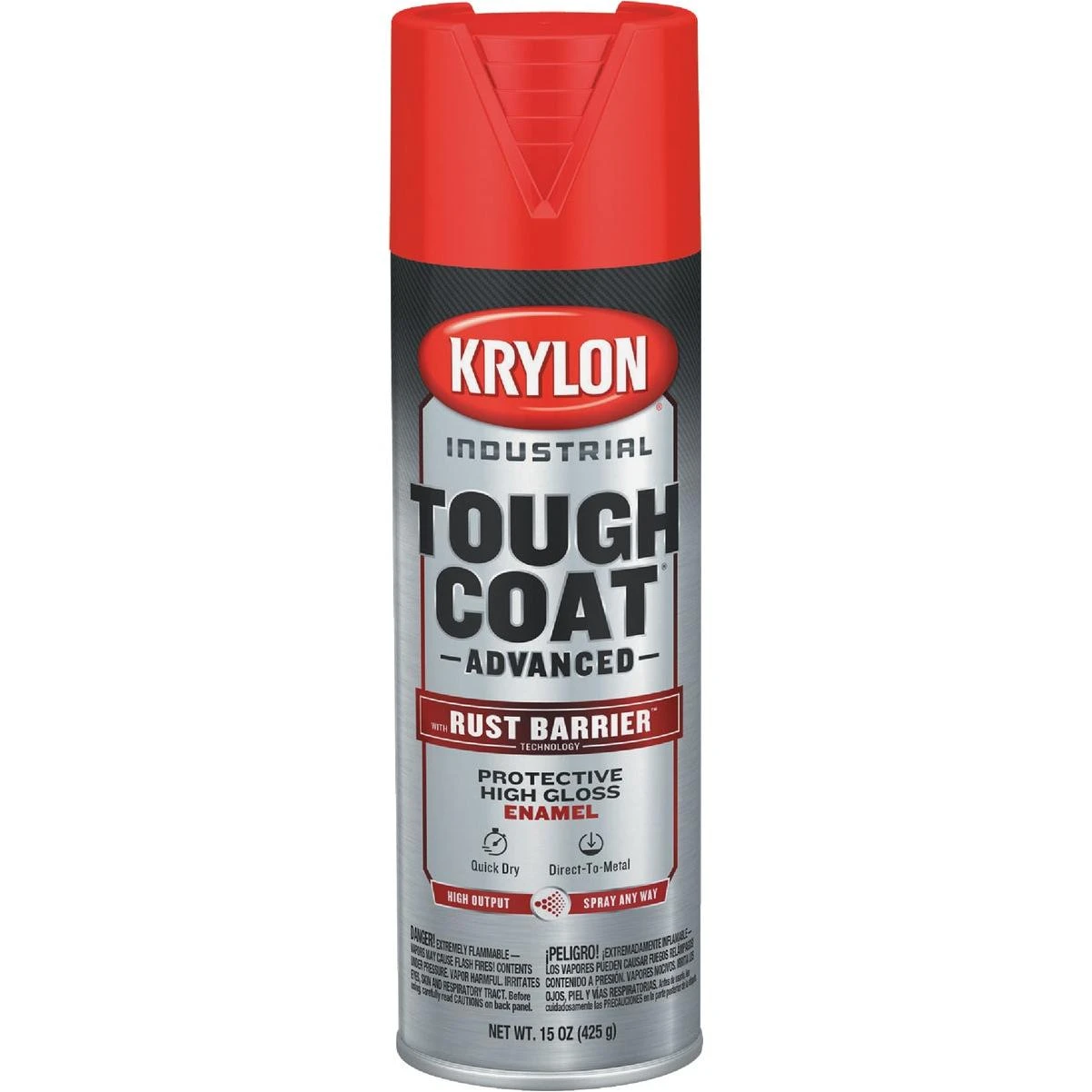 Krylon Industrial Tough Coat 15 Oz. Gloss Bright Red Rust Barrier Spray Enamel