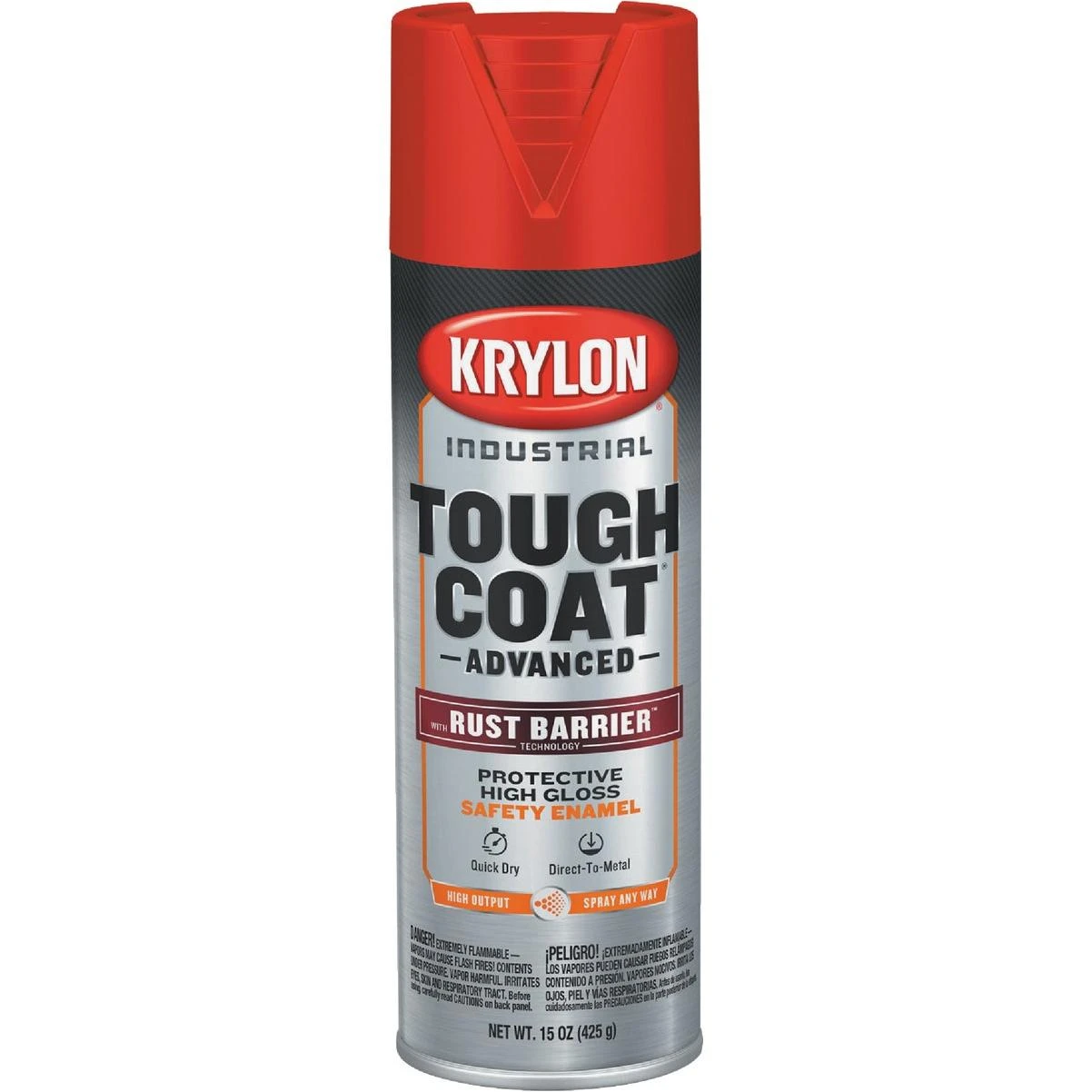 Krylon Industrial Tough Coat 15 Oz. Gloss Safety Red Rust Barrier Spray Enamel