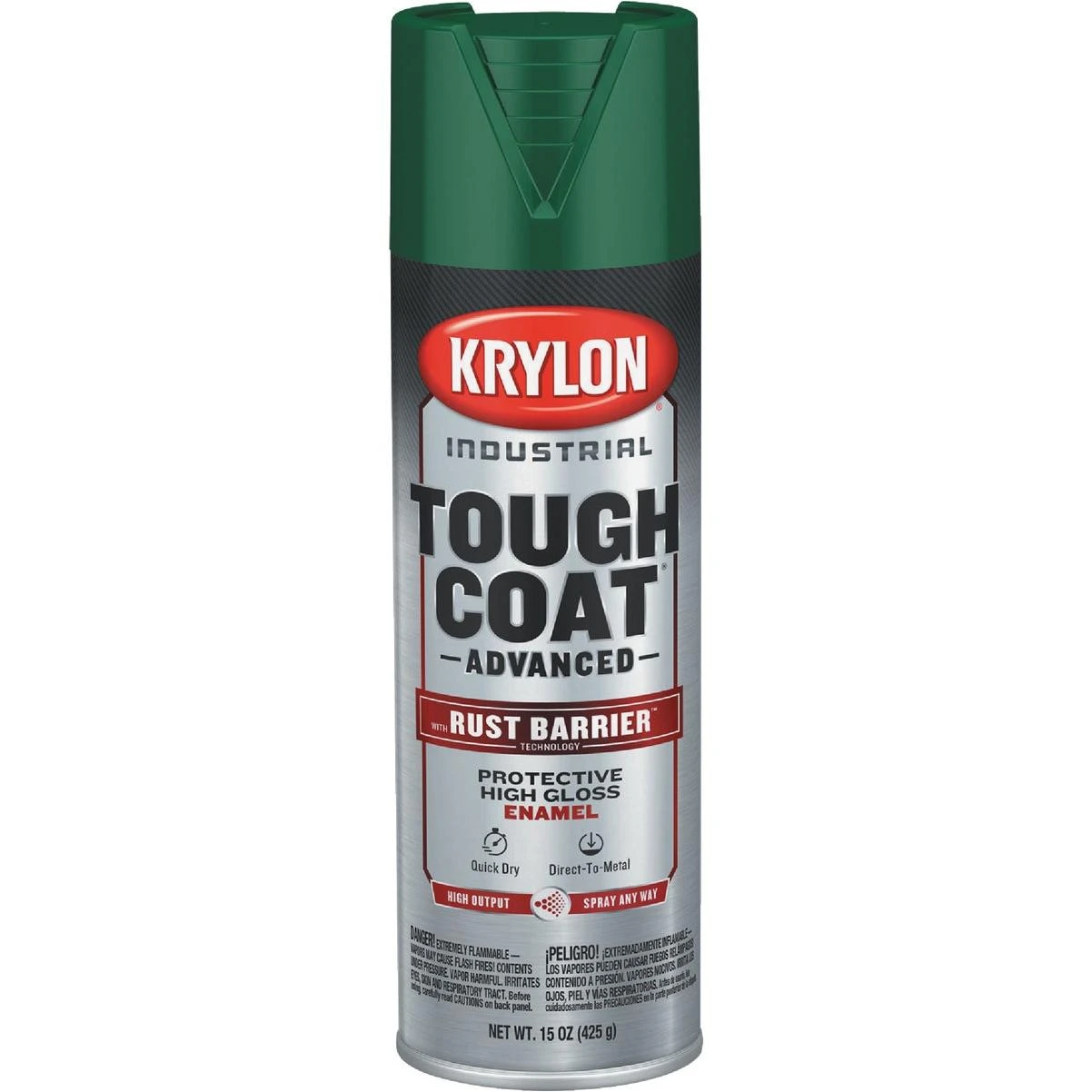 Krylon Industrial Tough Coat 15 Oz. Gloss Dark Green Rust Barrier Spray Enamel