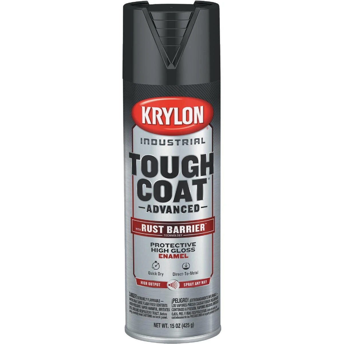 Krylon Industrial Tough Coat 15 Oz. Gloss Black Rust Barrier Spray Enamel