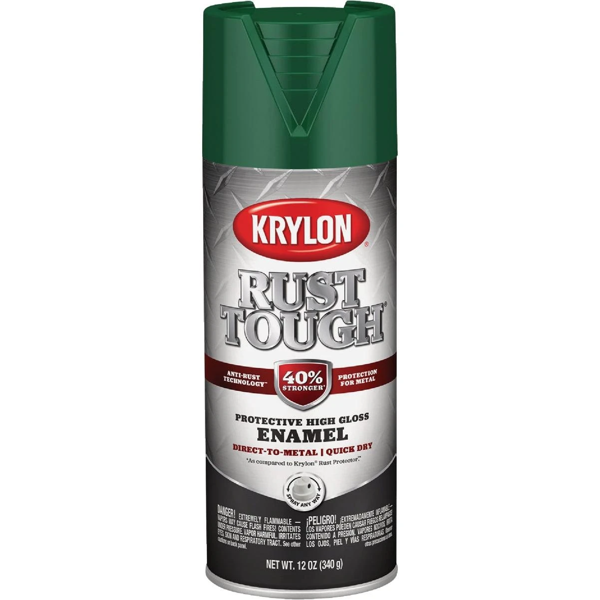 Krylon Rust Tough 12 Oz. Gloss Alkyd Enamel Spray Paint, Forest Green