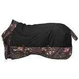 Tough-1 1200D Waterproof Poly Snuggit Turnout Blanket - Tough Timber 75" Black