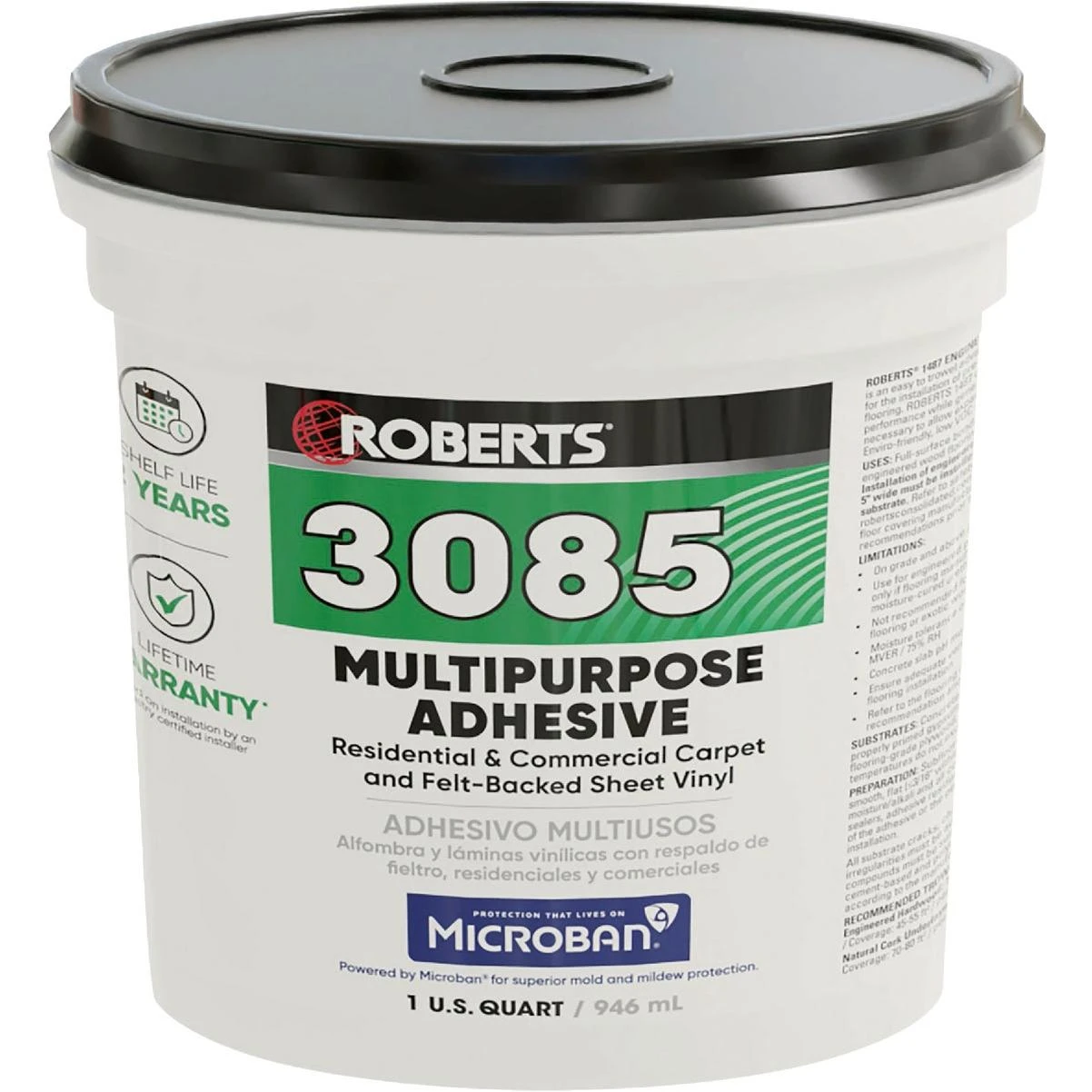 Roberts 3085 Multi-Purpose Adhesive, 1 Qt.