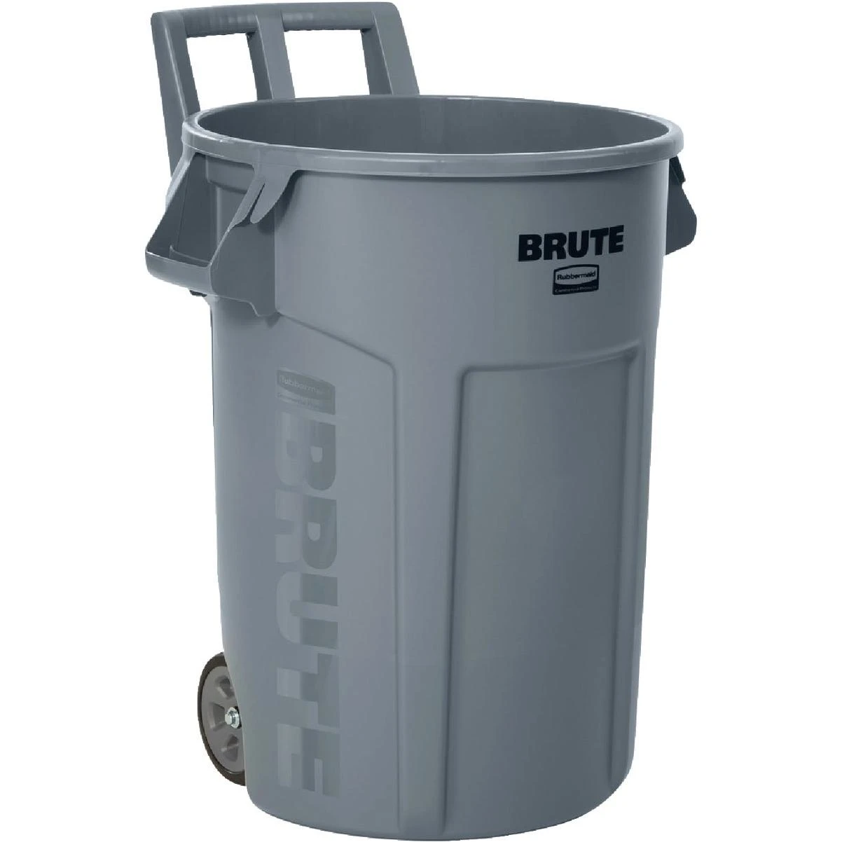 Rubbermaid Commercial Brute 32 Gal. Gray Vented Wheeled Trash Container