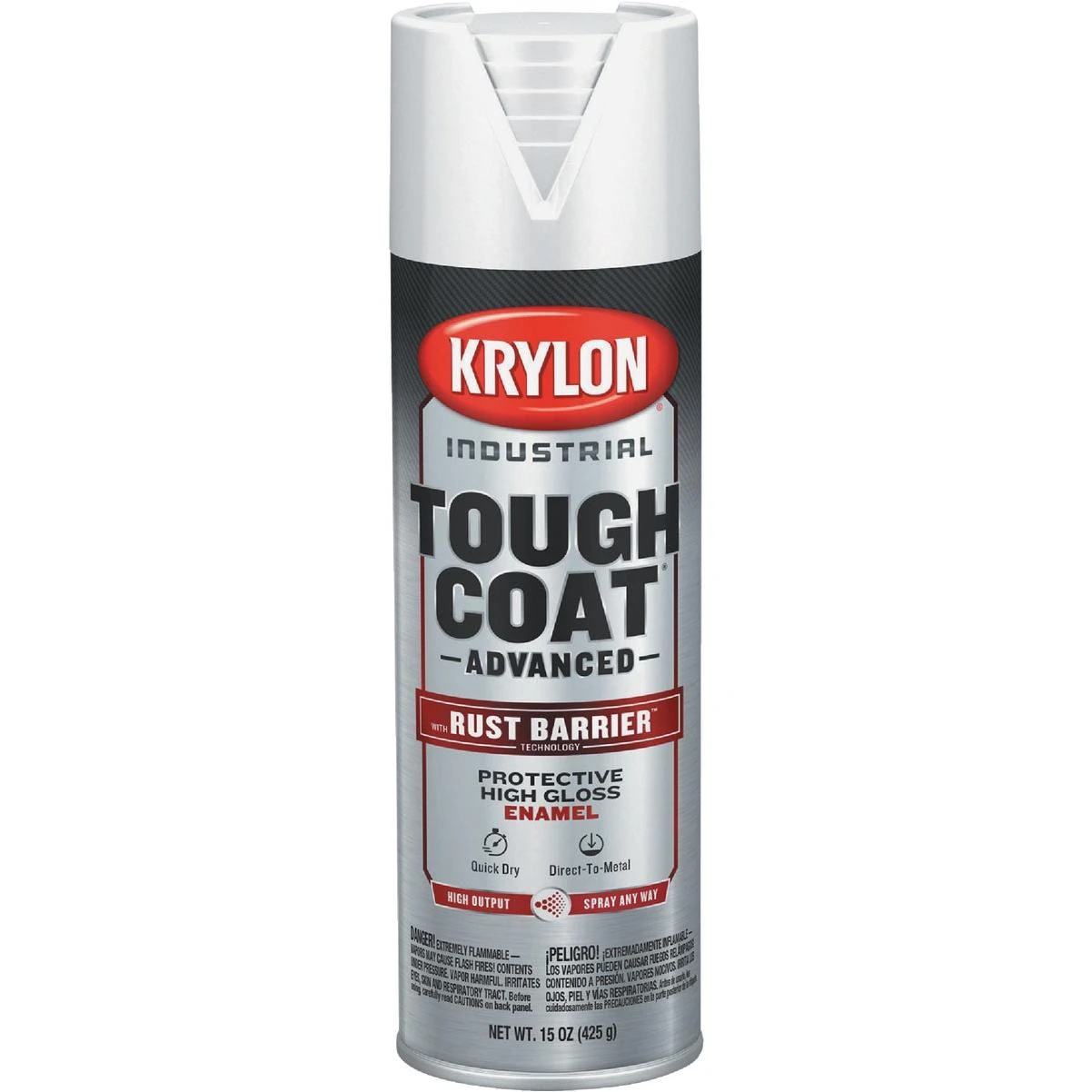 Krylon Industrial Tough Coat 15 Oz. Gloss White Rust Barrier Spray Enamel