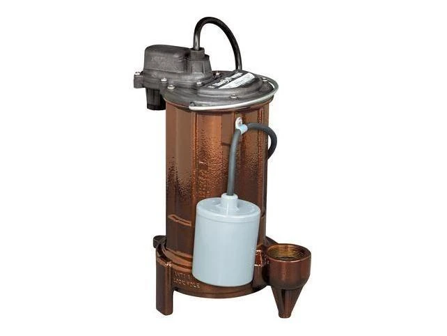 290-Series 3/4 HP Submersible Effluent Pump with Wide Angle Piggy-Back Float, 25 ft cord