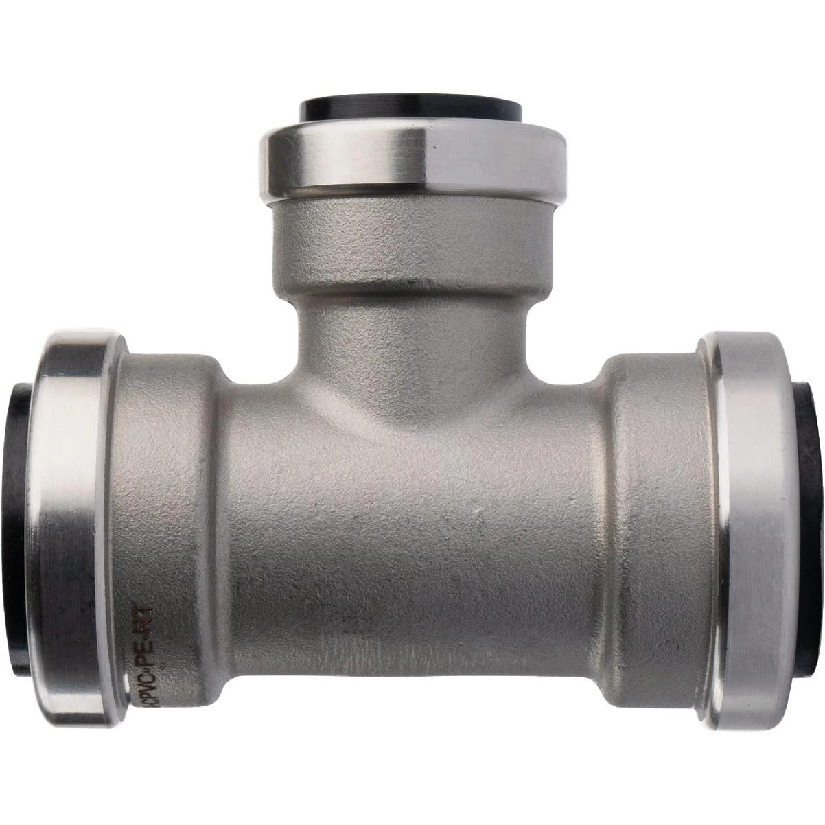 QuickFitting 1 In. x 1 In. x 3/4 In. Push-to-Connect Stainless Steel Reducing Tee