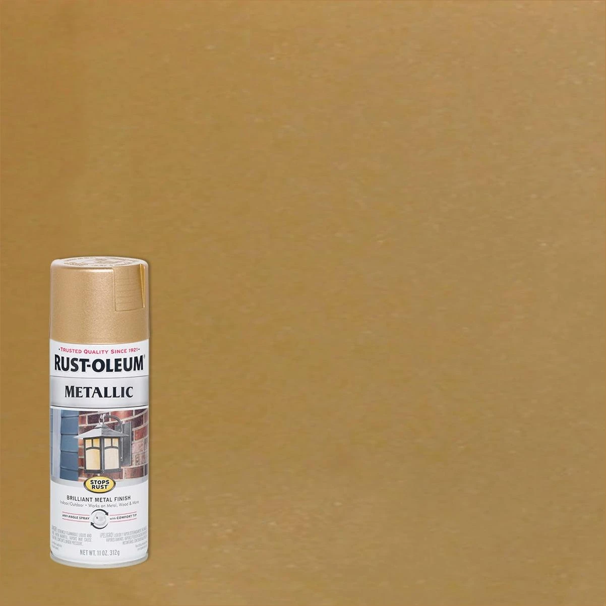 Rust-Oleum Stops Rust 11 Oz. Vintage Metallic Spray Paint, Warm Gold