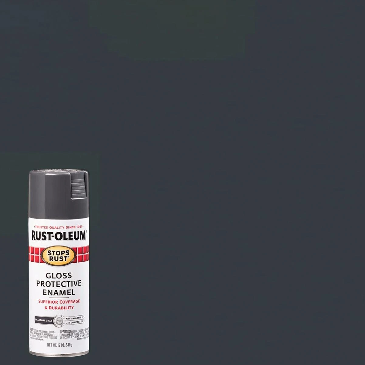 Rust-Oleum Stops Rust 12 Oz. Charcoal Gray Gloss Anti-Rust Spray Paint