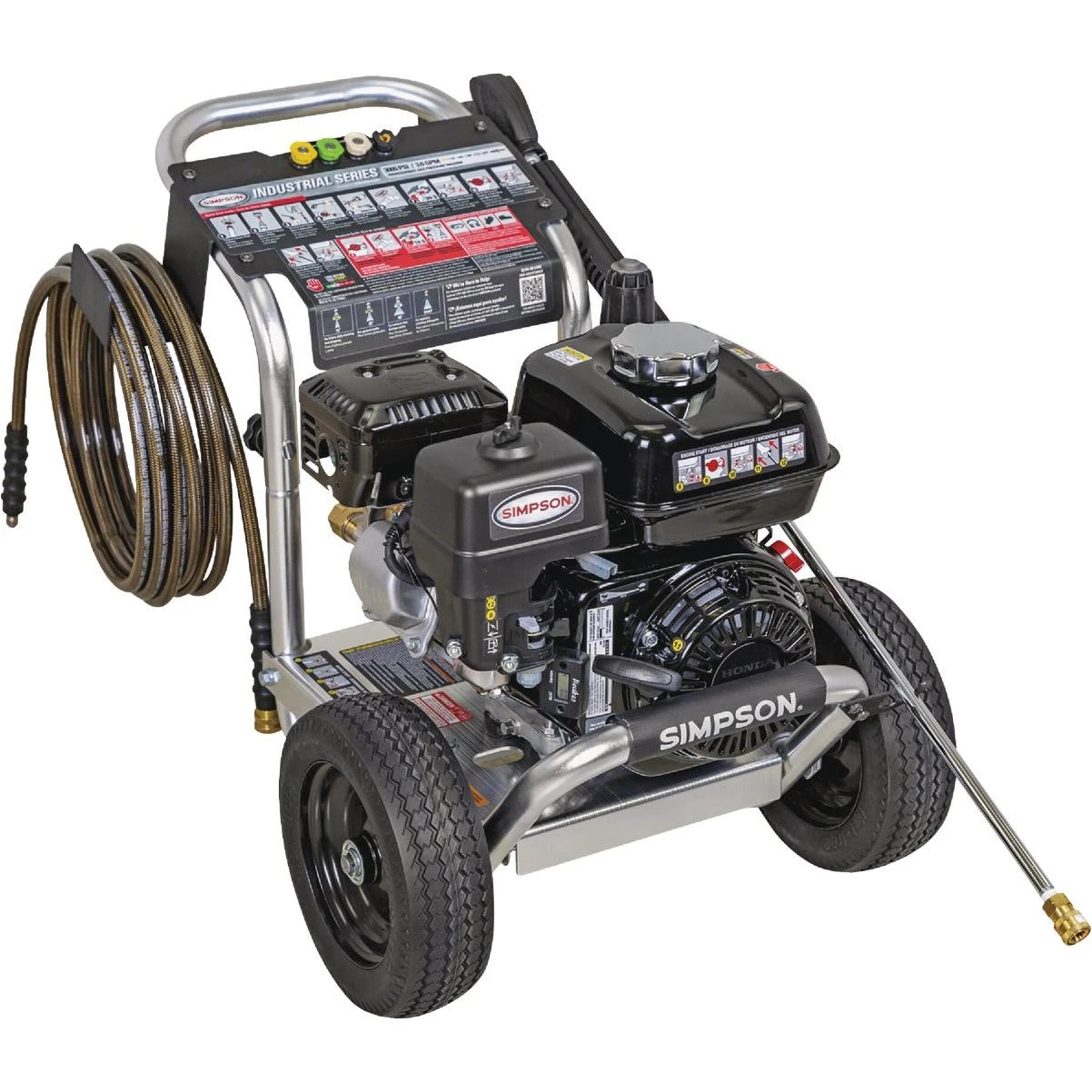 Simpson Pressure Washers 3000 psi at 3.0 GPM HONDA GX200 with AAA Triplex Pump Cold Water Gas Professional Pressure Washer