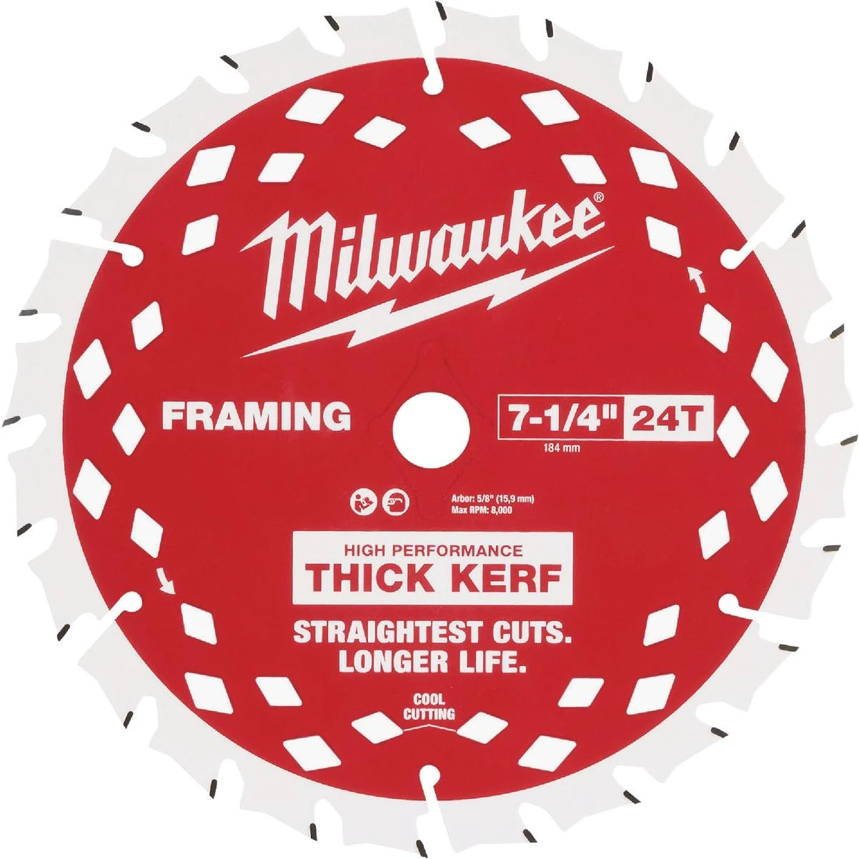 Milwaukee 7-1/4 In. 24-Tooth Thick Kerf Framing Circular Saw Blade (2-Pack)