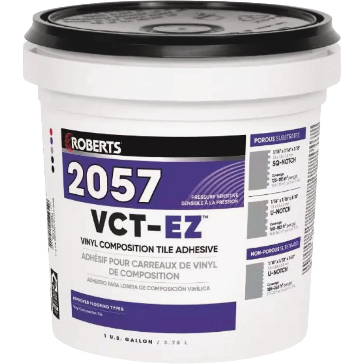 Roberts 2057 VCT EZ Vinyl Composition Tile Adhesive, 1 Gal.