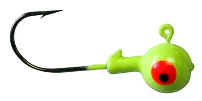Jig Head, Size 1 Hooks, Round Head, Chartreuse, 1/8 oz., 10-Pk.
