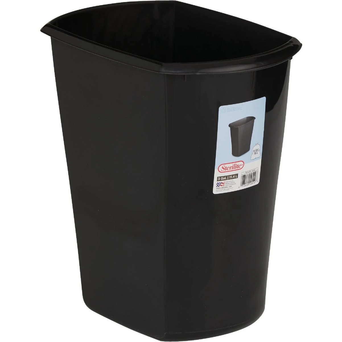 Sterilite 3 Gal. Rectangular Wastebasket