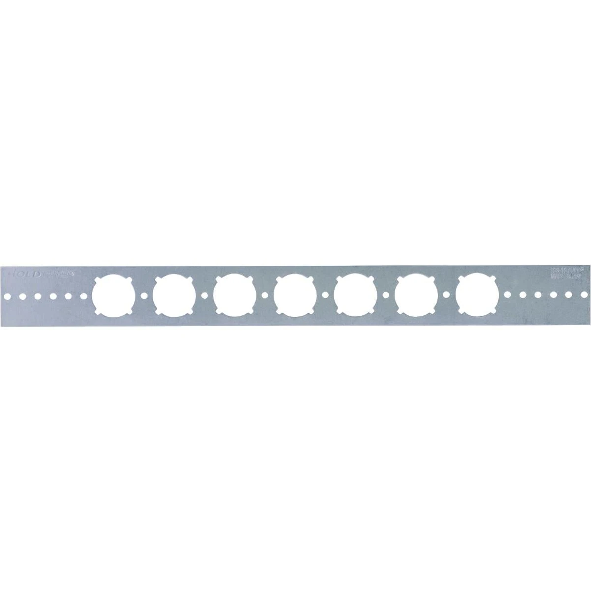 HoldRite PEXRite 20 In. Galvanized Flat Bracket with Keyed Holes for 1/2 In., 3/4 In. or 1 In. Pipe