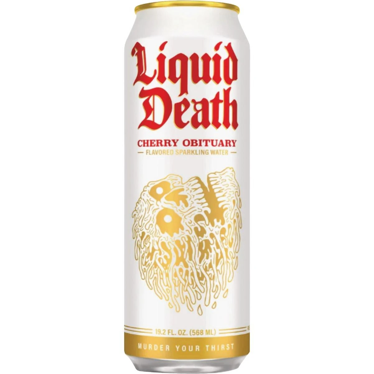 Liquid Death 19.2 Oz. Cherry Obituary 100% Sparkling Mountain Water