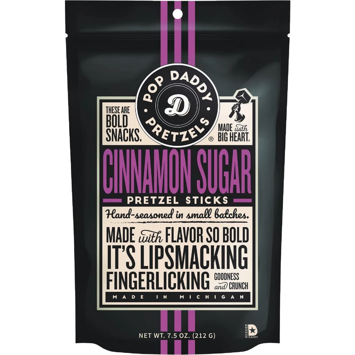 Pop Daddy 7.5 Oz. Cinnamon Sugar Pretzel Sticks