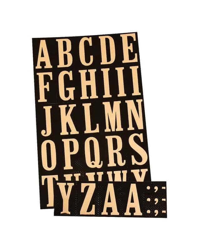 Hy-Ko 2 in. Polyester Gold A-Z Letter Set Self-Adhesive