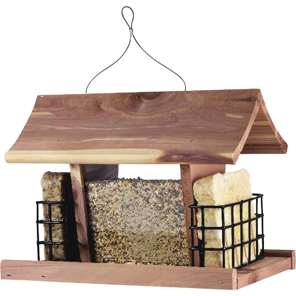 Valley Splendor Cedar Hopper & Suet Bird Feeder