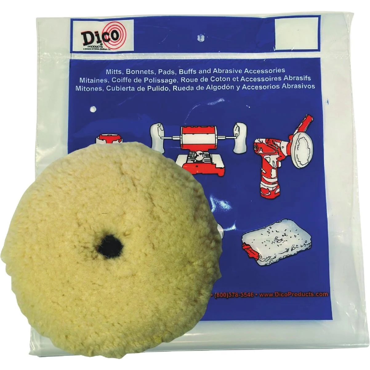 Dico 6 In. Compound Polishing Pad with 1/4 In. Mandrel