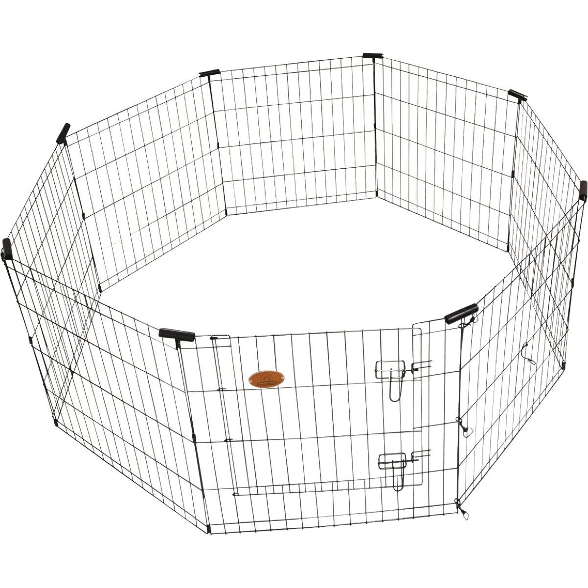 KennelMaster 30 In. H. x 24 In. W. Black Steel 8-Panel Exercise Pen