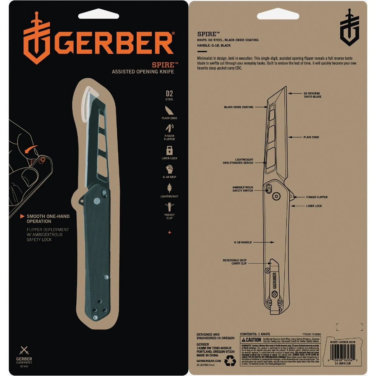 Gerber Spire 2.93 In. Assisted Opening Knife