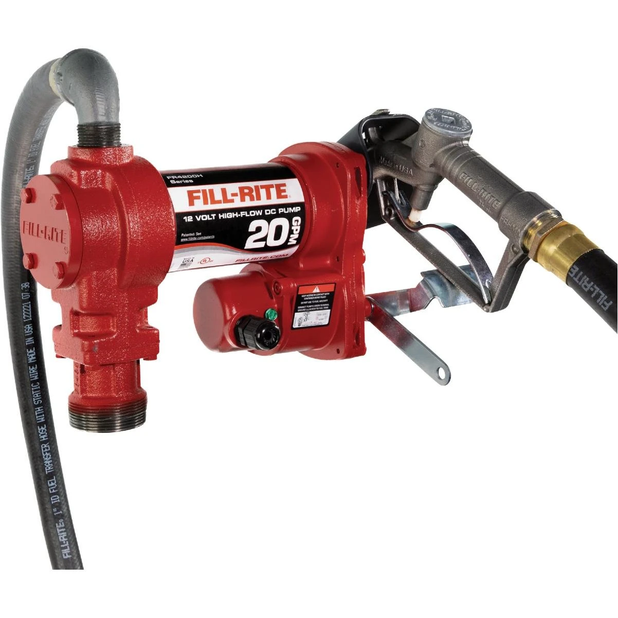 Fill-Rite 12V DC 20 GPM Fuel Transfer Pump with Nozzle