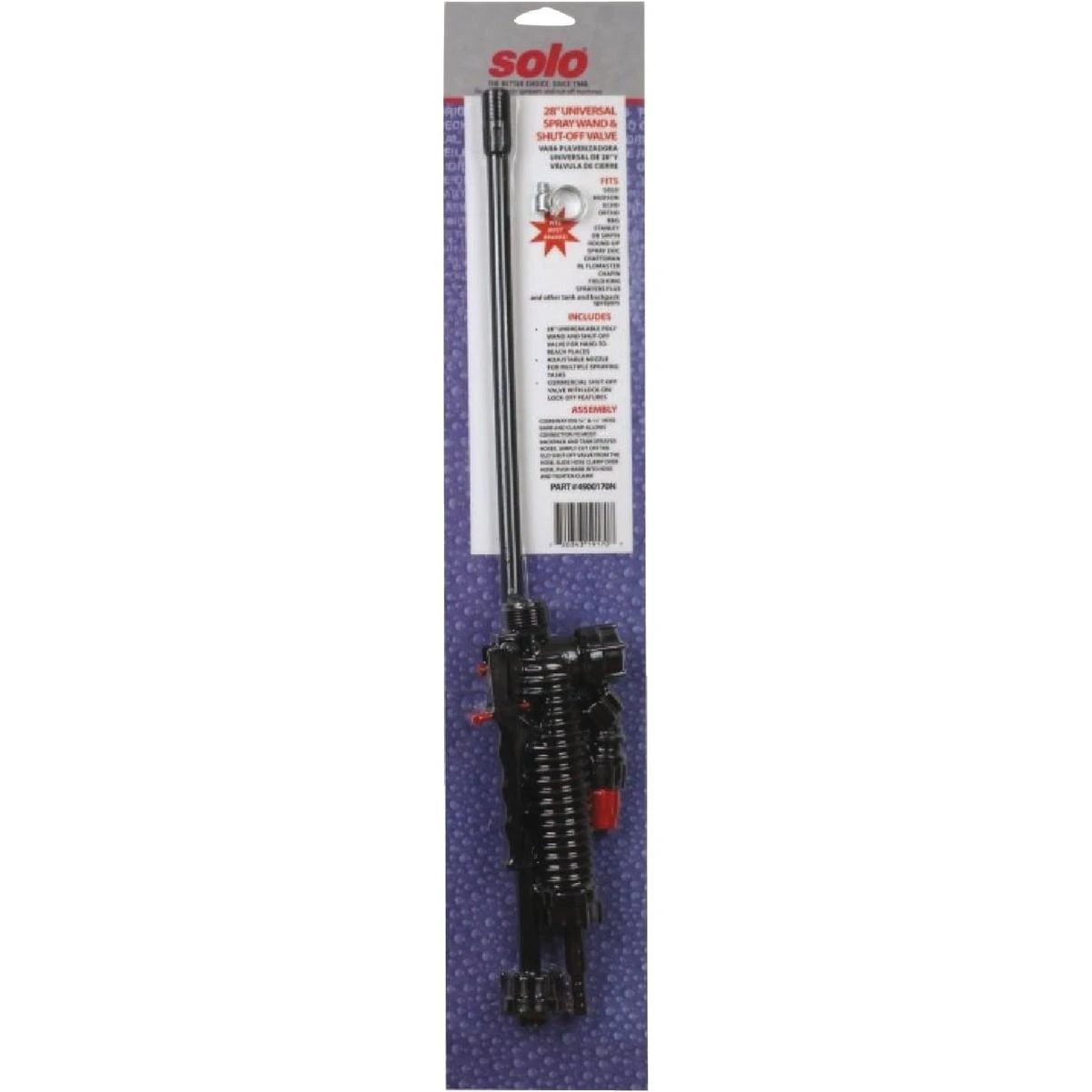 Solo 28 In. Universal Wand and Shut-Off Valve Assembly With Lock-On/Lock-Off