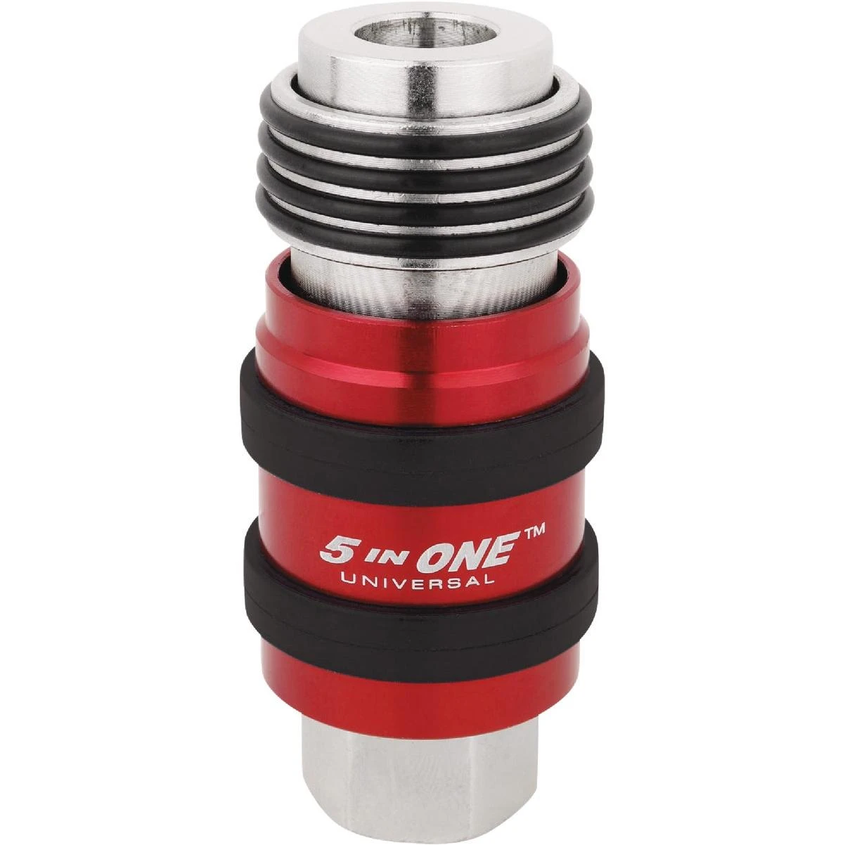 Milton 5-In-1 Universal Safety Exhaust Quick-Connect Industrial Coupler, FNPT