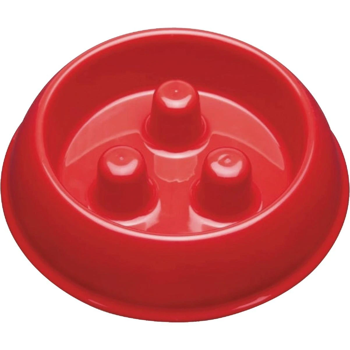 Boss Pet ProSelect 12 Oz. Red Plastic Slow Feeder Bowl